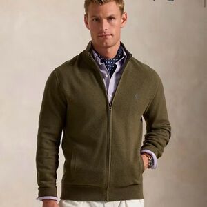 Navy blue Polo Ralph Lauren performance zip sweater/ jacket 
Size Large